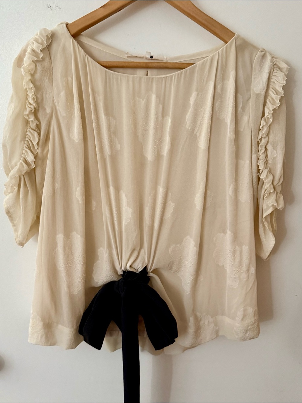 3.1 Philip Lim Vintage Silk Top Cream Size 4
